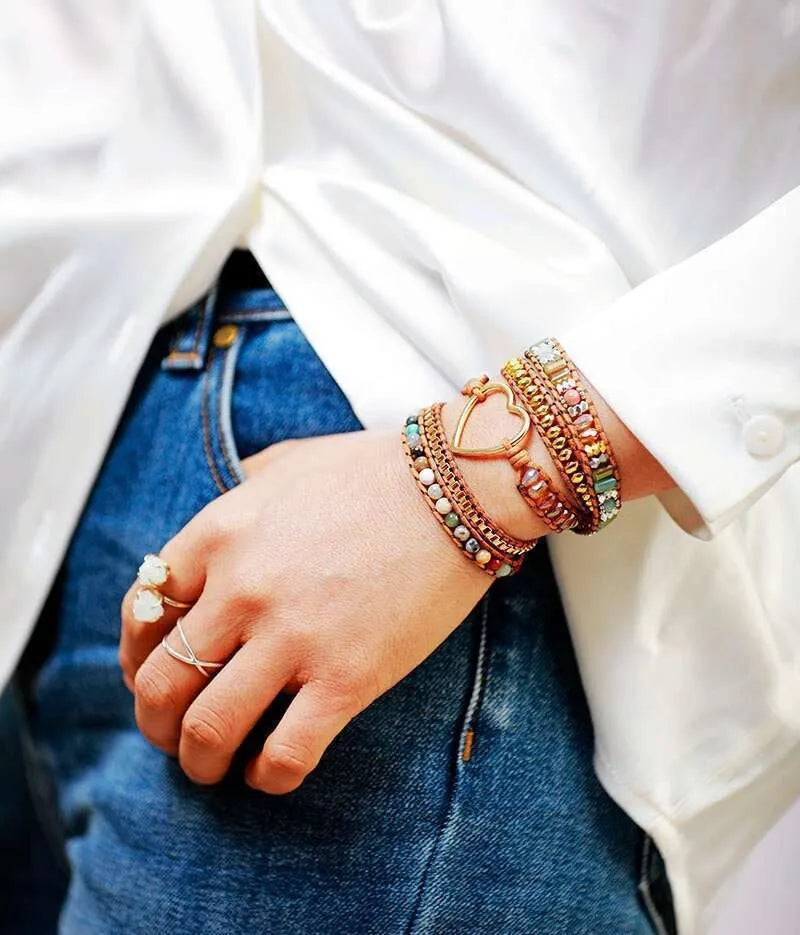 Pulsera Wrap: Friendship Heart