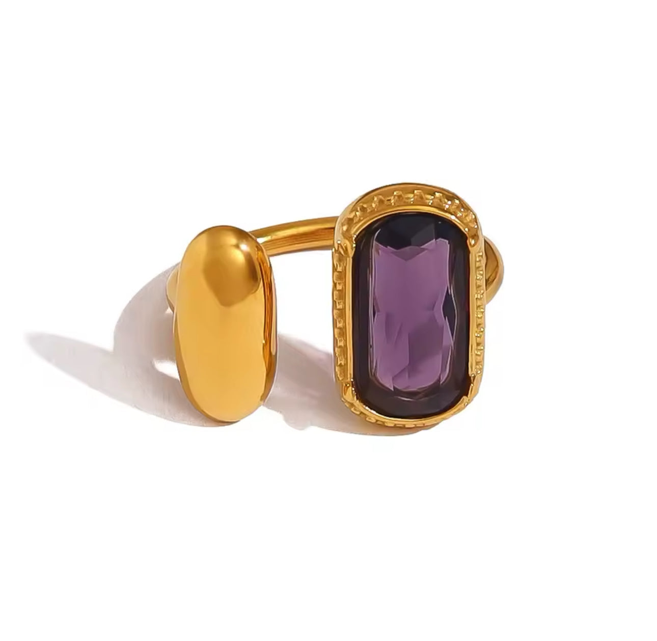 Anillo abierto cristal