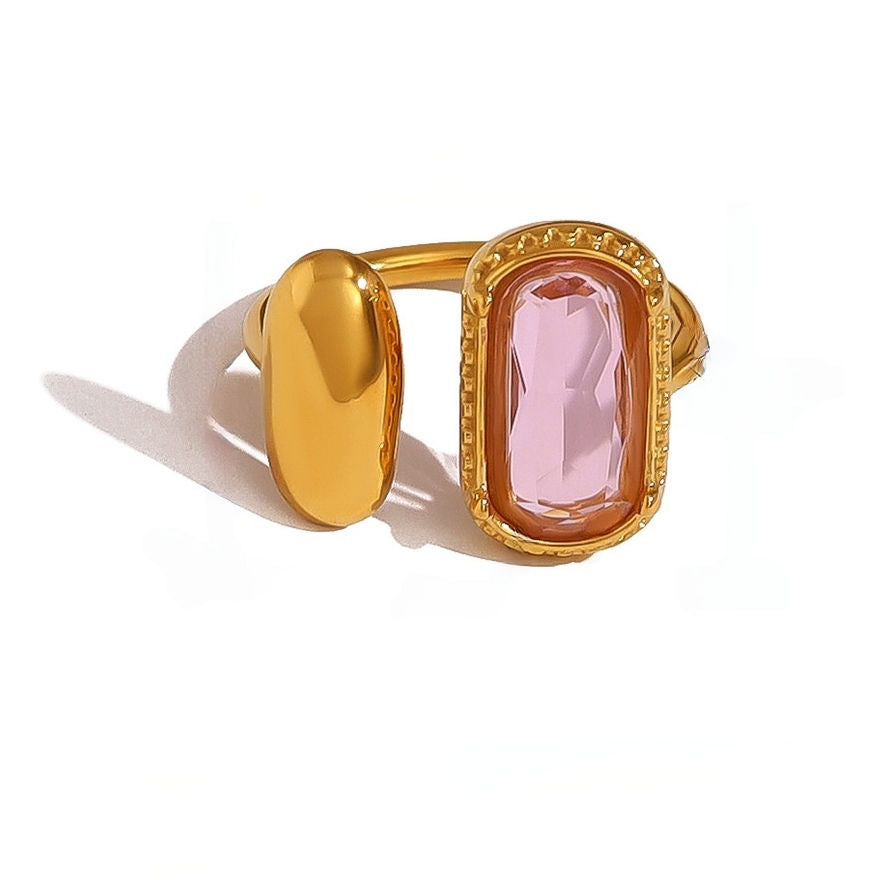 Anillo abierto cristal