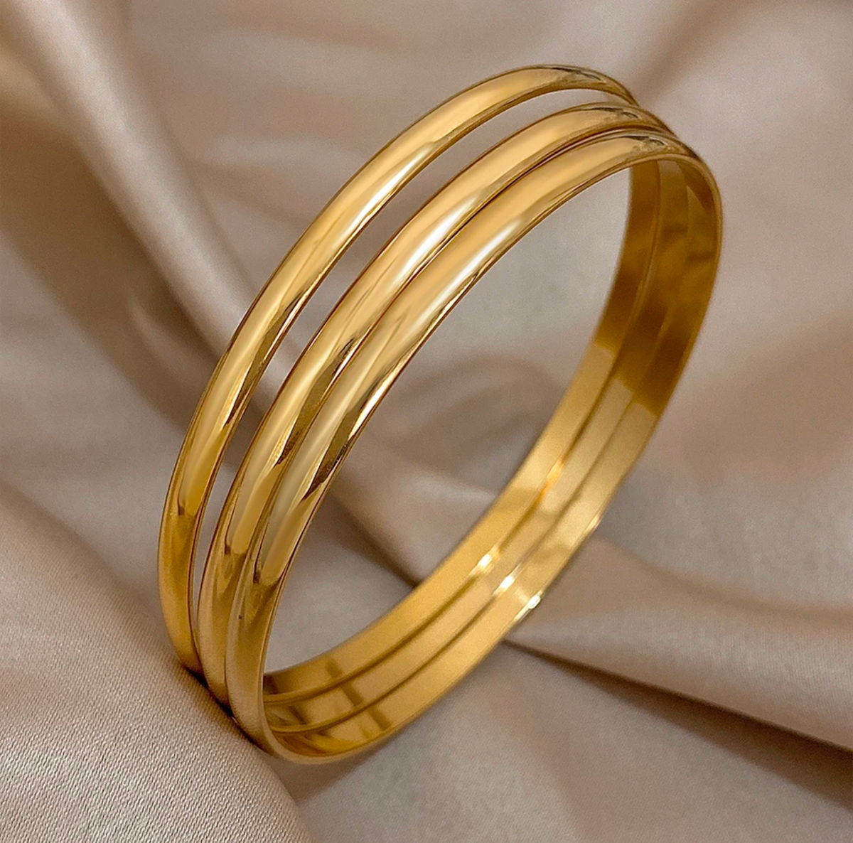 Trío pulseras lisas