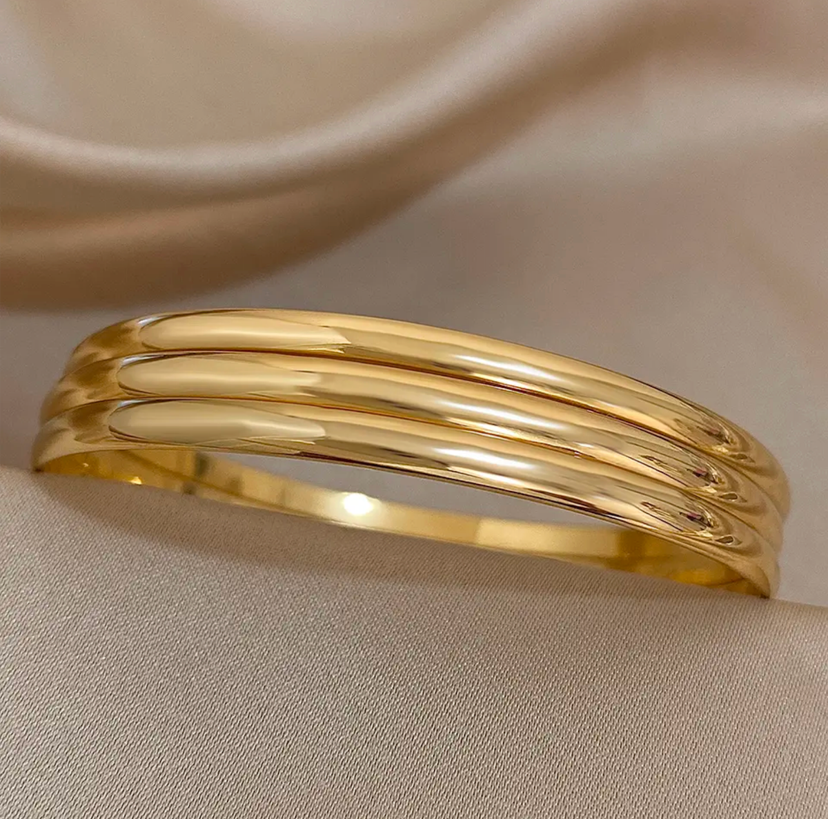 Trío pulseras lisas