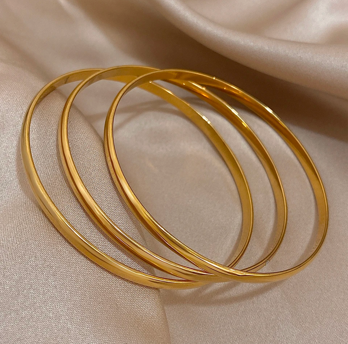 Trío pulseras lisas