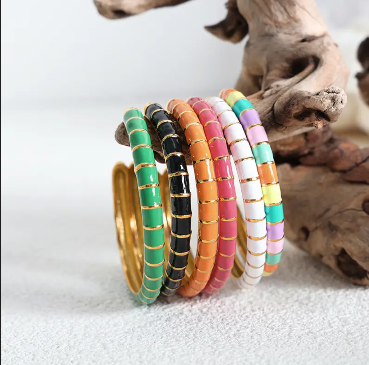 Brazalete metal colores delgado