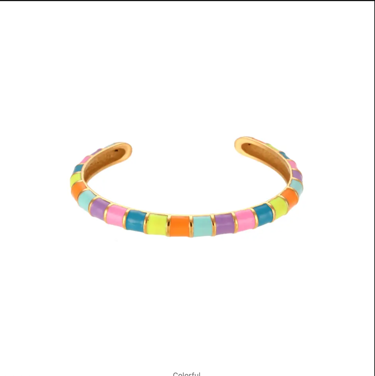 Brazalete metal colores delgado