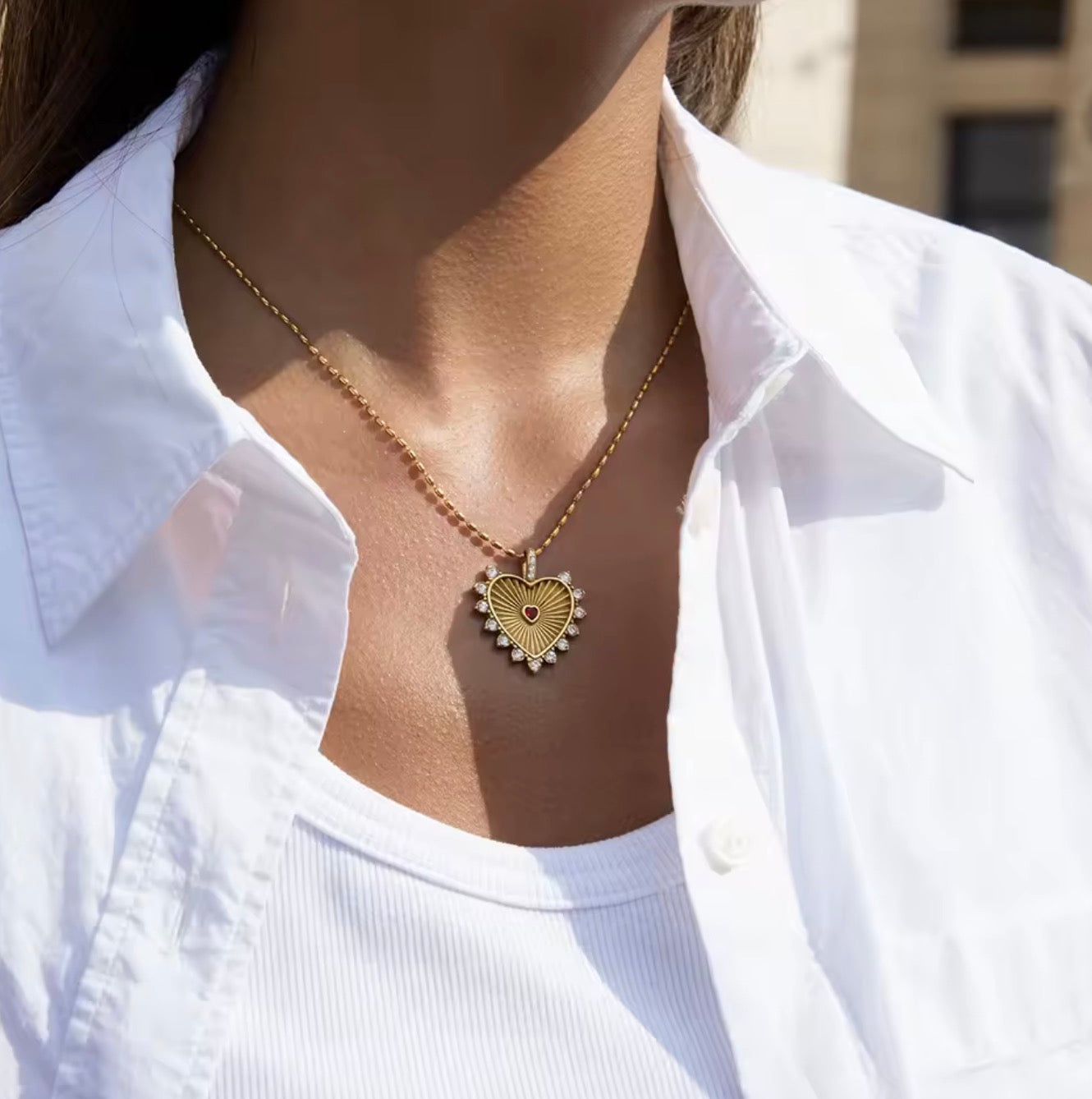 Collar Corazón dorado