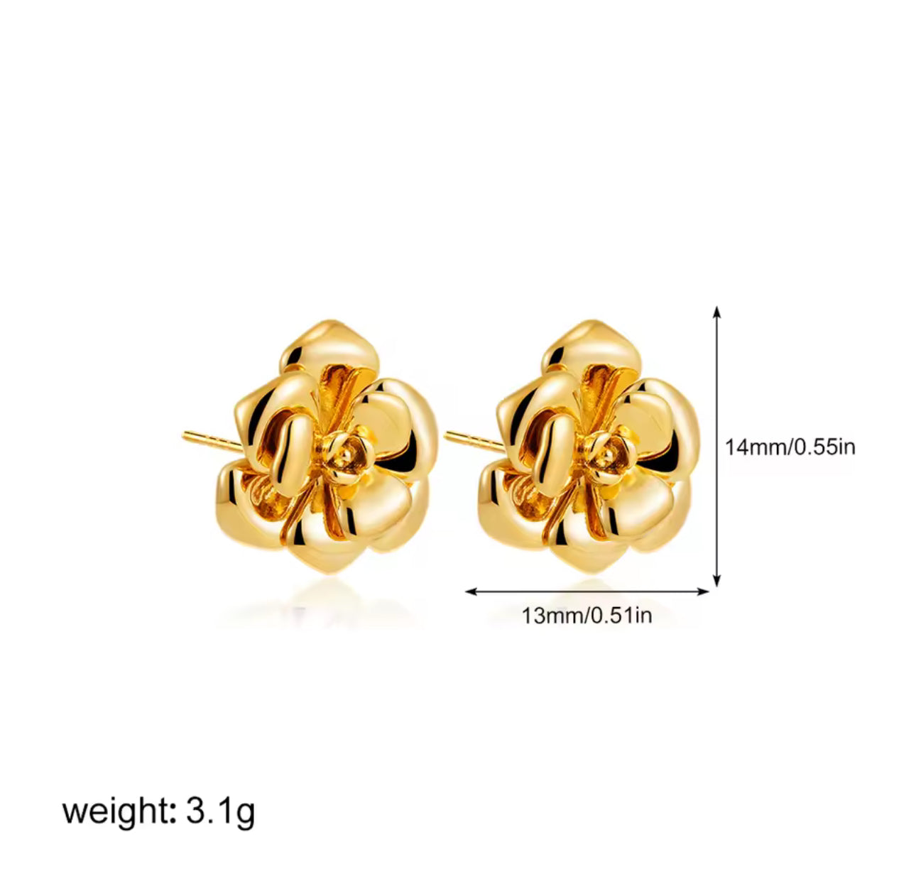 Aretes Rosa Dorada