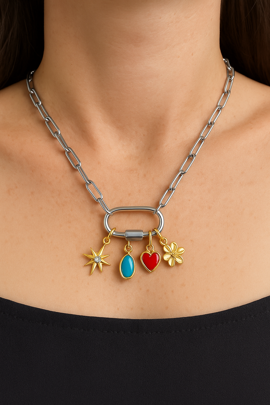 Collar cadena eslabones