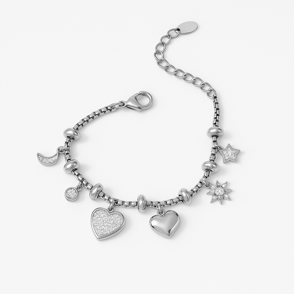 Pulsera charrms corazones