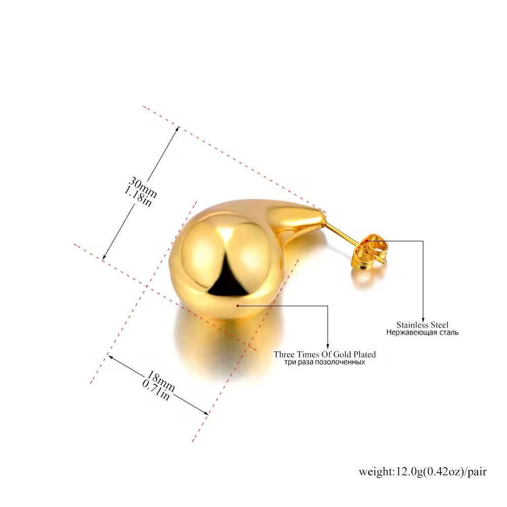 Aretes Gota Grande Lisa
