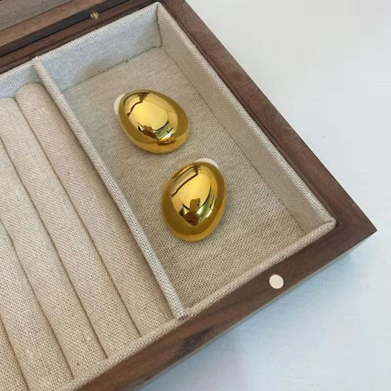 Aretes óvalos grandes