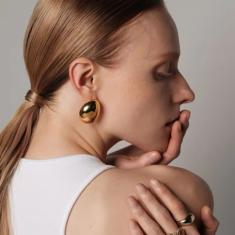 Aretes óvalos grandes