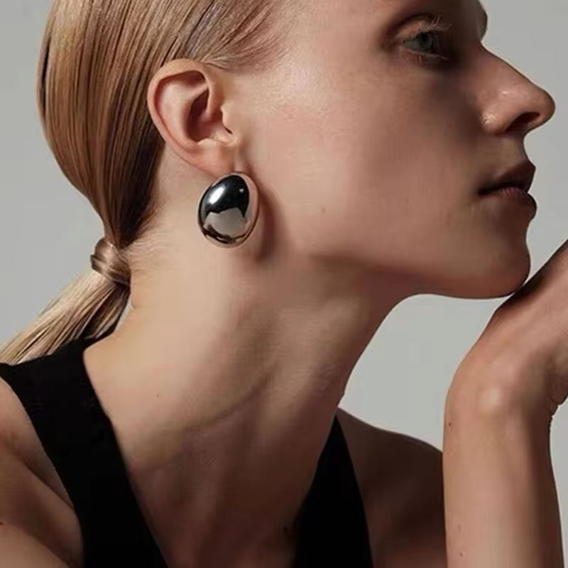 Aretes óvalos grandes