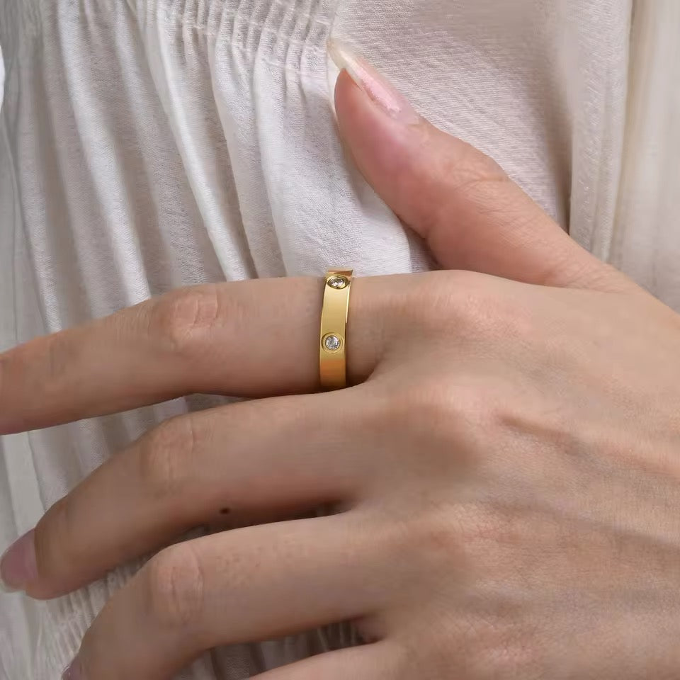 Tornillos circonias oro