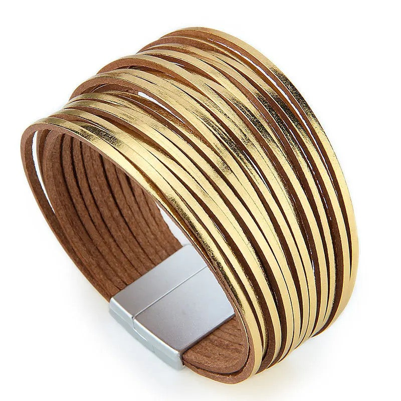 Brazalete tiras de cuero