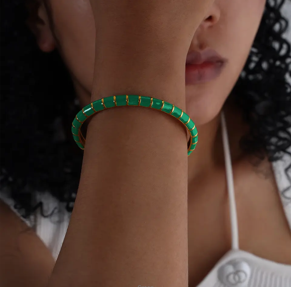 Brazalete metal colores delgado