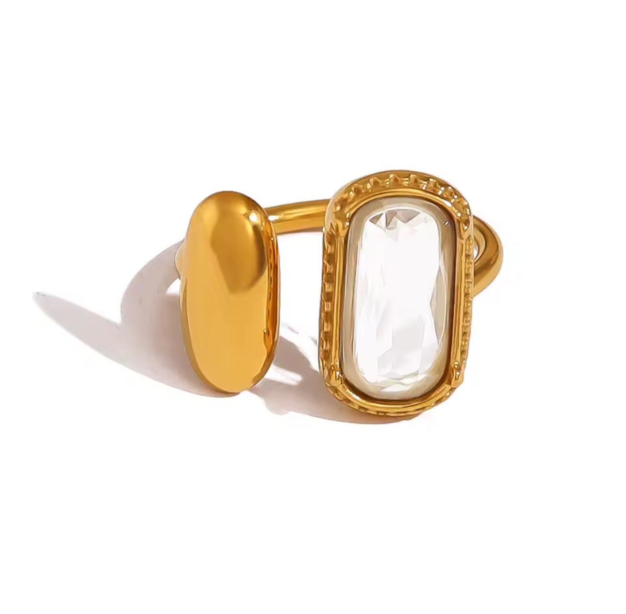 Anillo abierto cristal