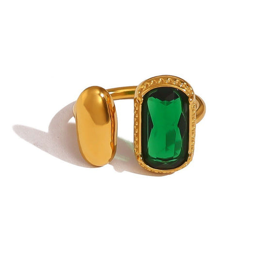 Anillo abierto cristal