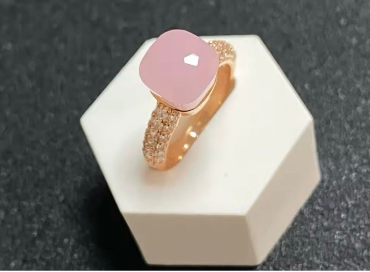 Anillo Topacio con circonia