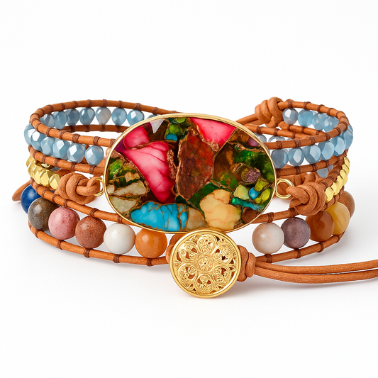 Pulsera Wrap: Jaspe Imperial
