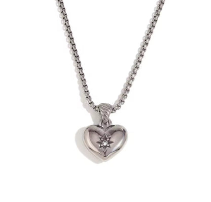 Collar corazón circonia