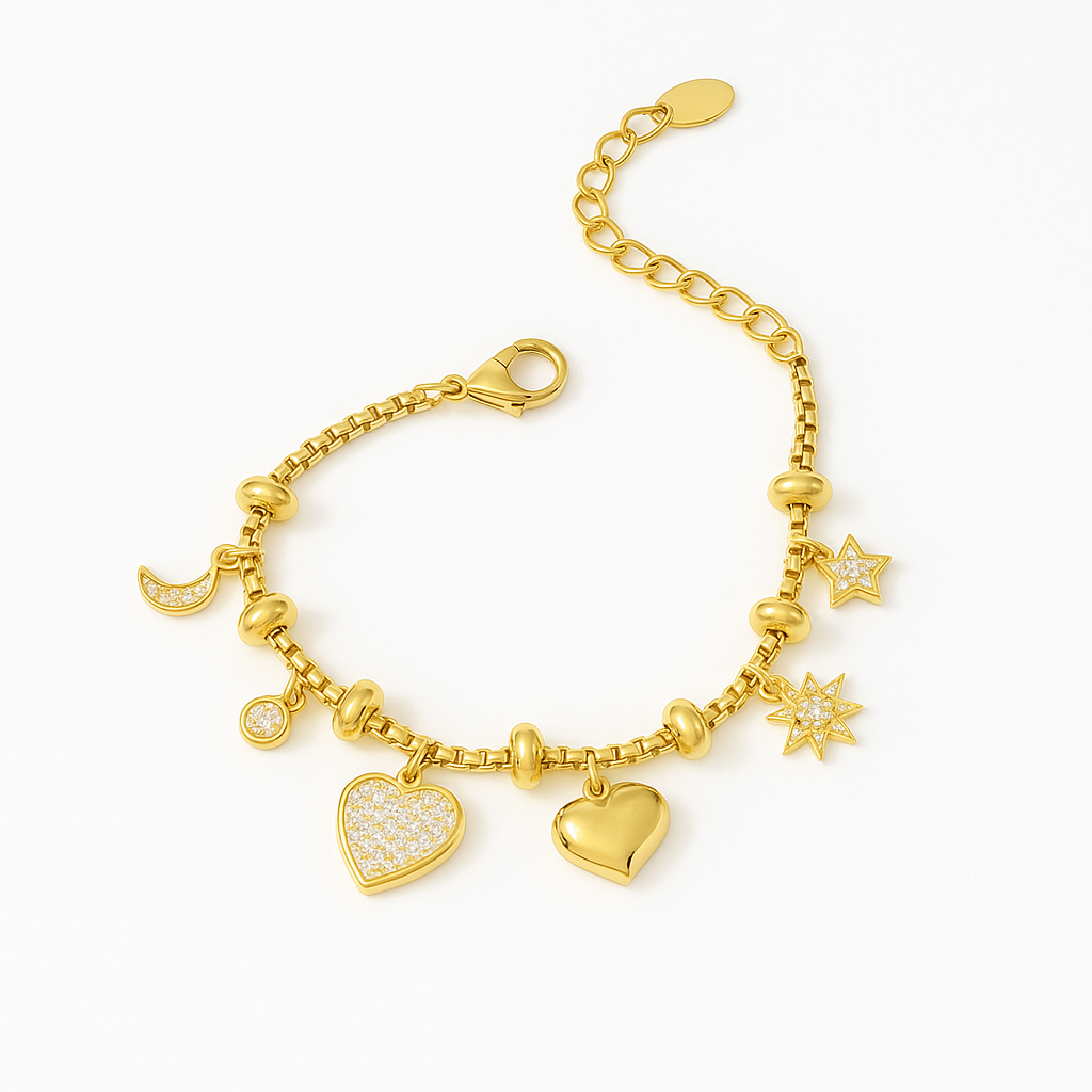 Pulsera charrms corazones