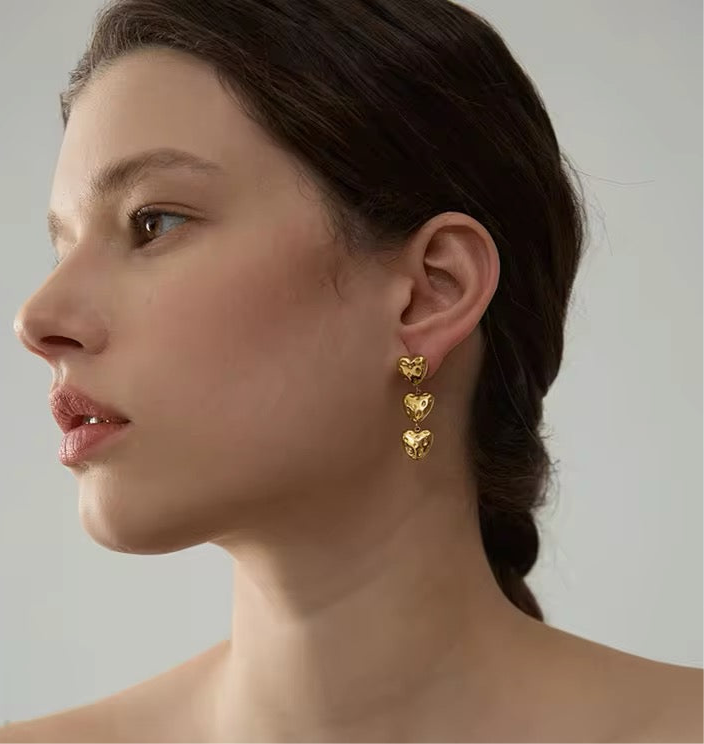 Pendientes Cadena de Corazones