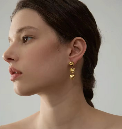 Pendientes Cadena de Corazones