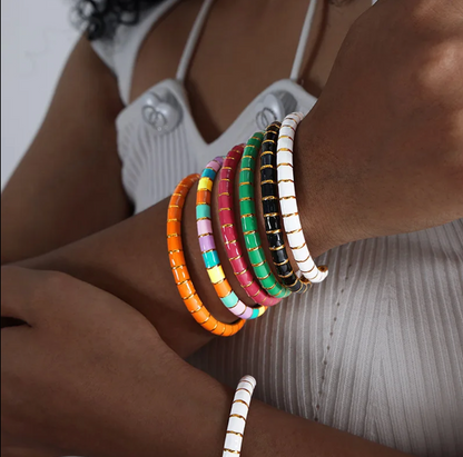 Brazalete metal colores delgado