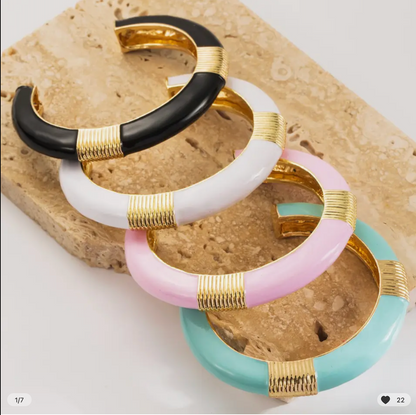 Brazalete metal colores grueso