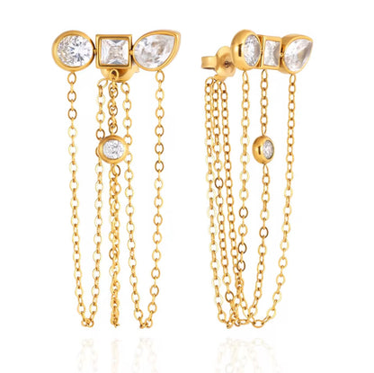 Aretes cadena largos