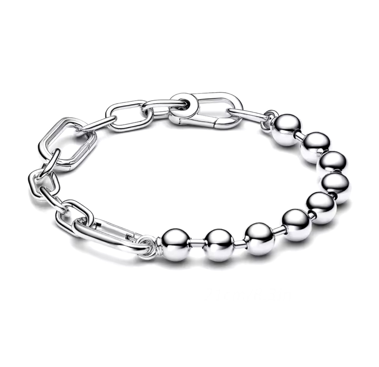 Pulsera cadena-bolitas para dijes