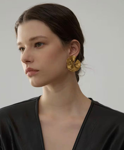Aretes Flor de metal