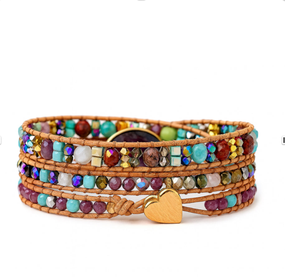 Pulsera Wrap: Peace Stone