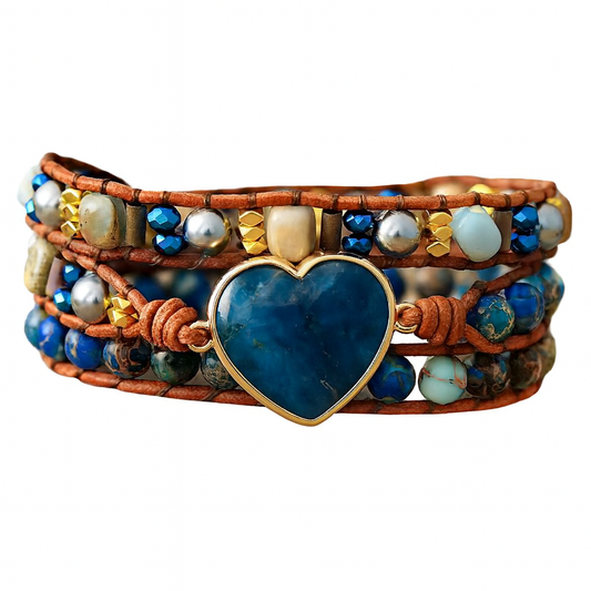 Pulsera Envolvente Corazón Azul