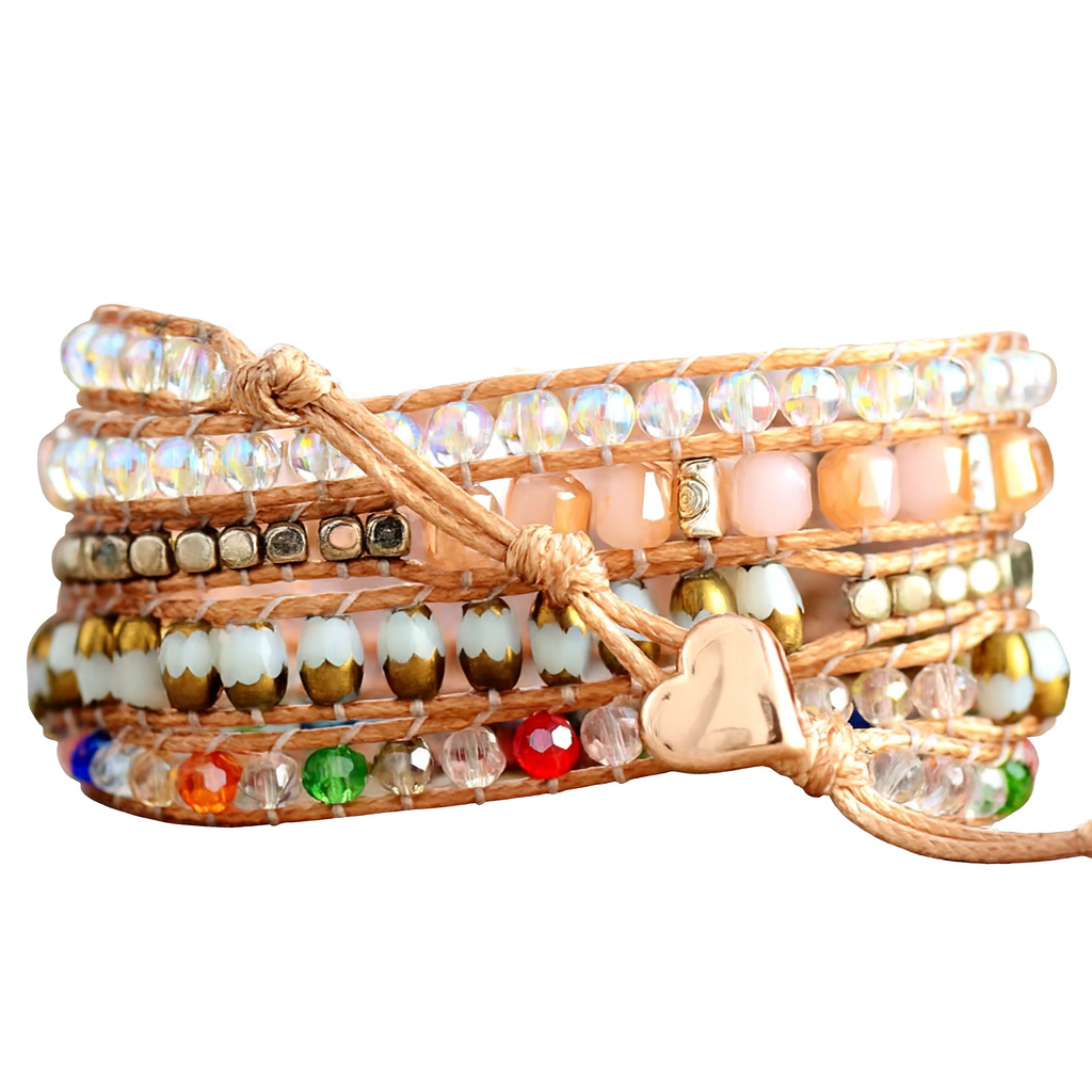 Pulsera Wrap: Pink Quartz