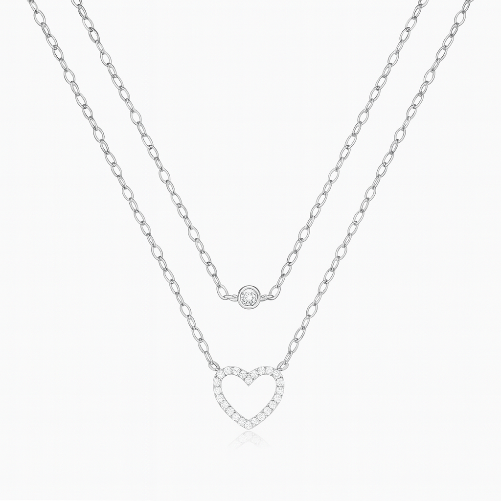 Cadena doble Corazón