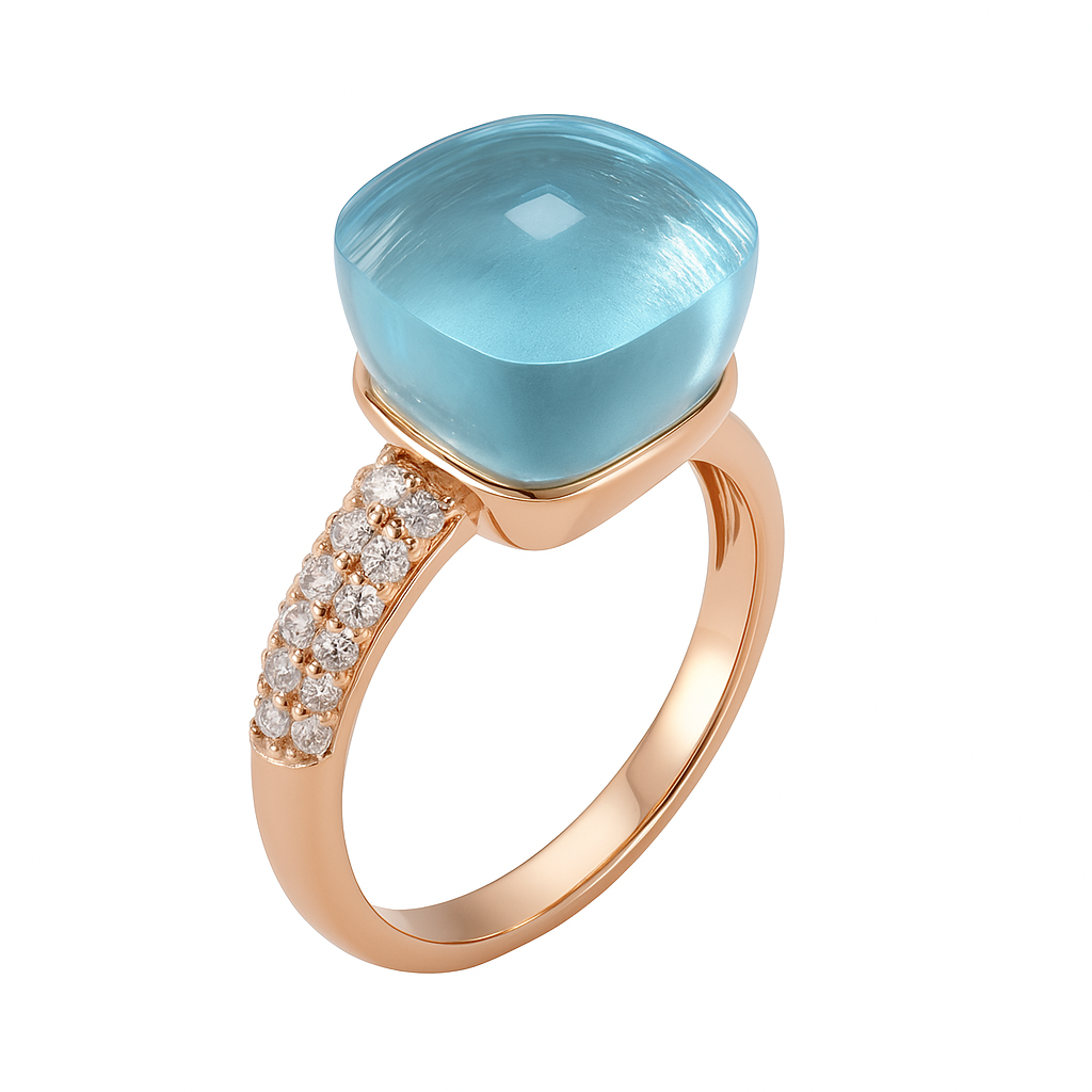 Anillo Topacio con circonia