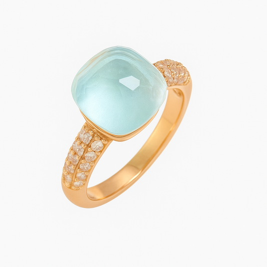 Anillo Topacio con circonia