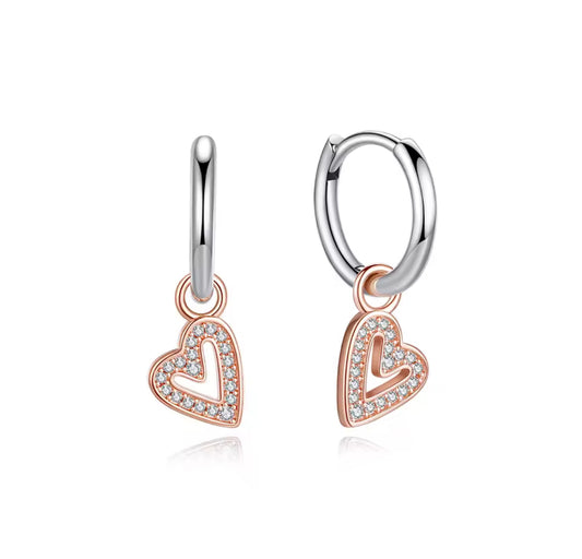 Arracaditas Heart Hoops