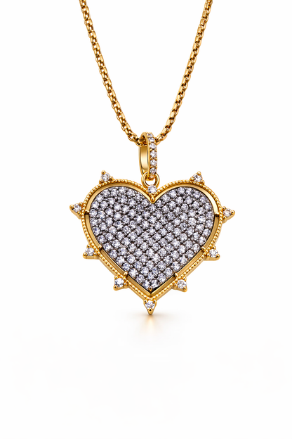 Collar Corazón Plateado