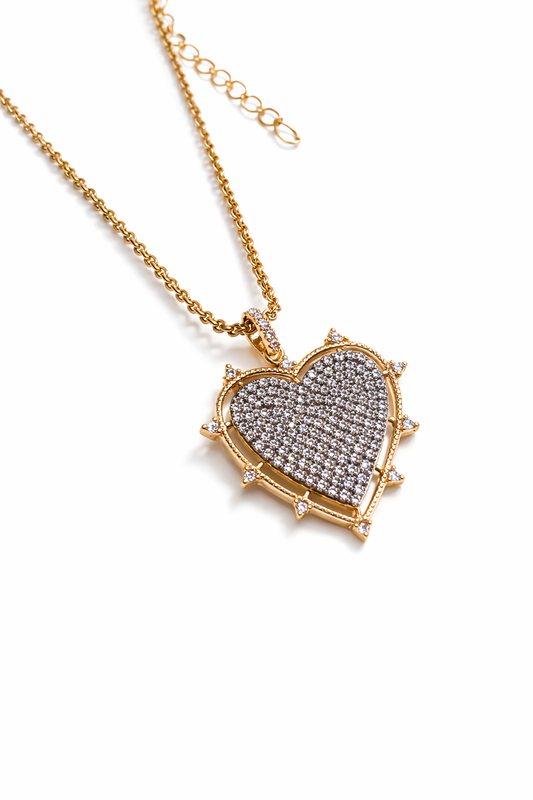 Collar Corazón Plateado