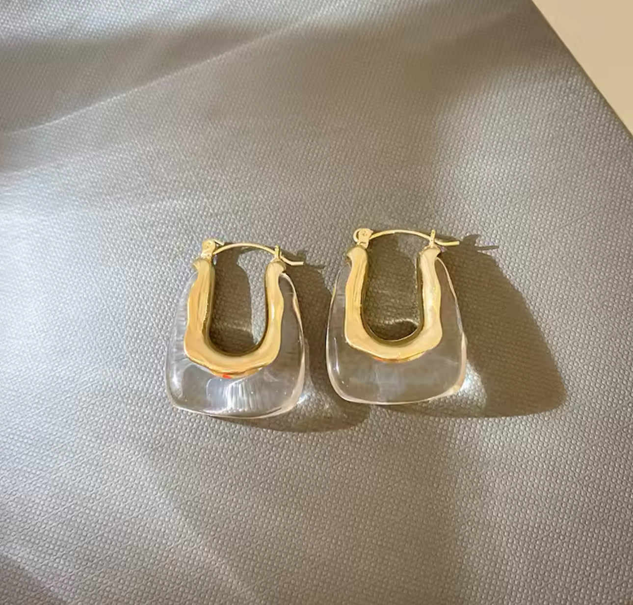 Pendientes Irregulares Transparentes