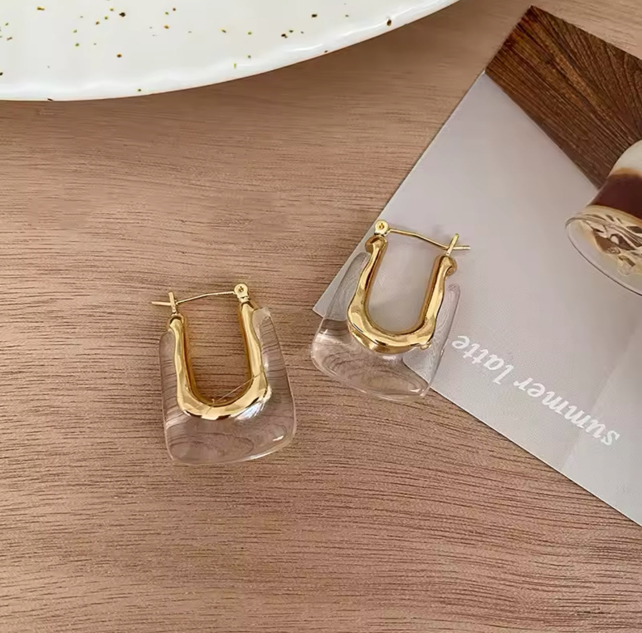 Pendientes Irregulares Transparentes