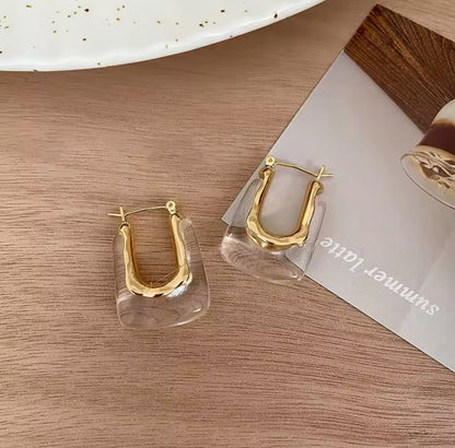 Pendientes Irregulares Transparentes