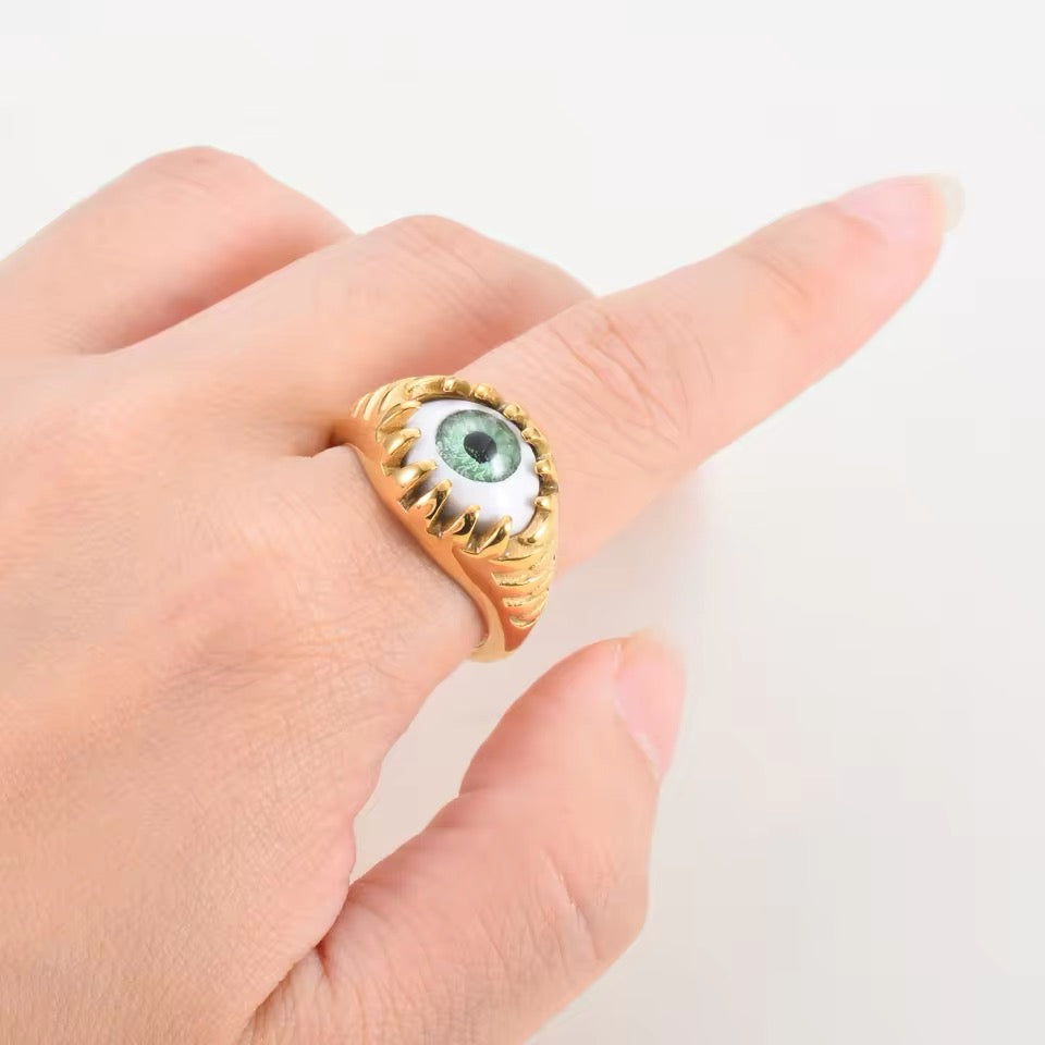 Ojo azul pestañas