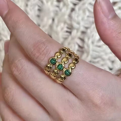 Bolitas oro y verde