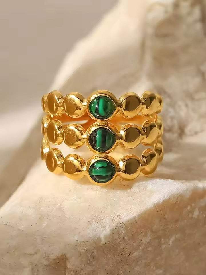 Bolitas oro y verde