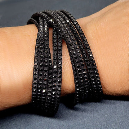 Brazalete tiras con apliaciones de cristales