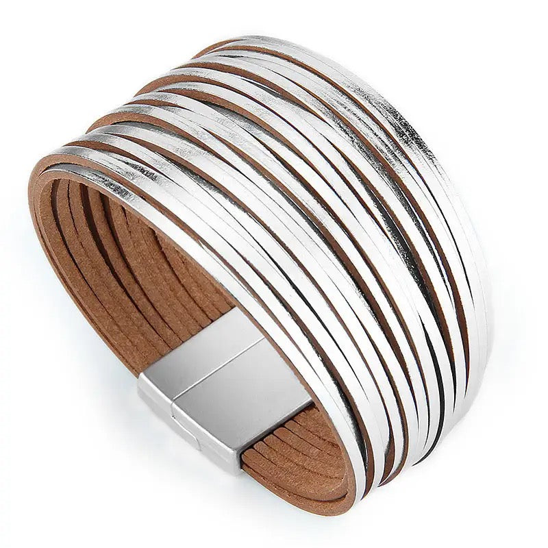 Brazalete tiras de cuero